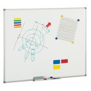 Pizarra acero vitrificado blanco Mate 122x150. Indicada para proyección