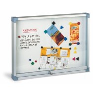 Vitrina metalica blanca puerta de cristal 80x100