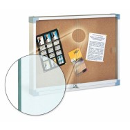 Vitrina superficie de corcho cristal de seguridad 90x120
