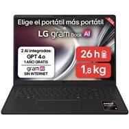 Portátil LG Gram 16UD55U-G.AX85BN Ryzen AI 7 445/ 32GB/ 512GB SSD/ 16'/ Sin Sistema Operativo
